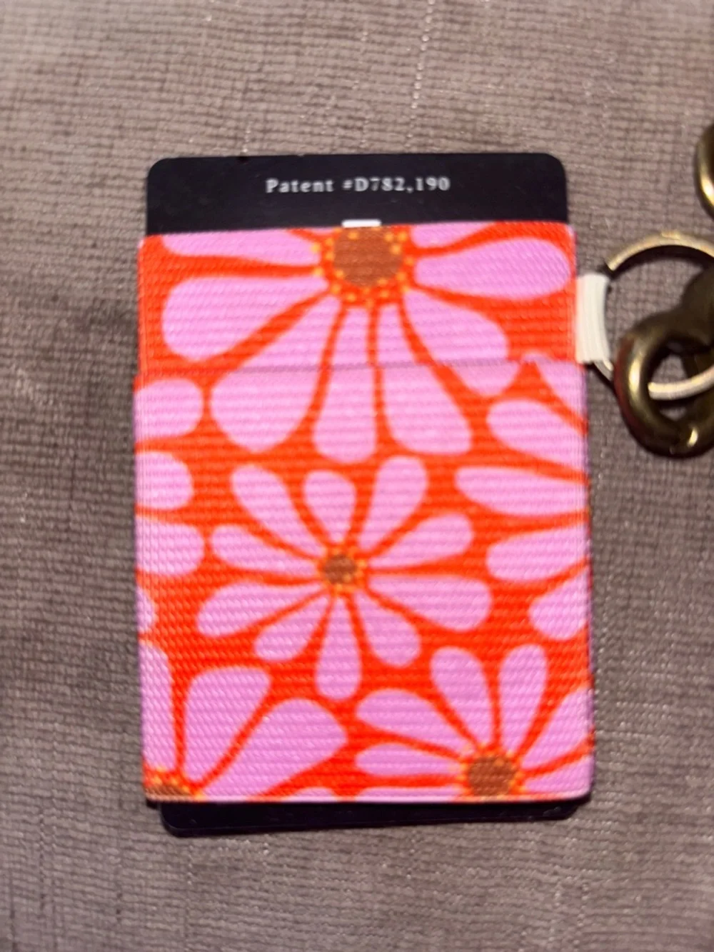THREAD Floral Pink & Coral Lanyard with Card Holder